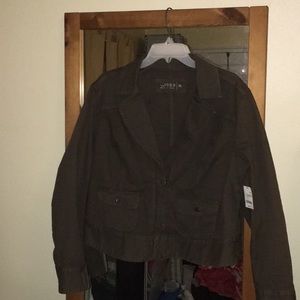 Gap olive green cropped jacket